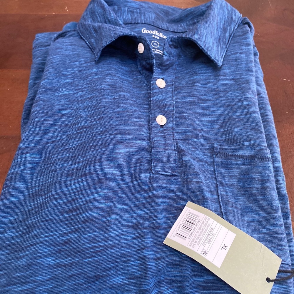 Goodfellow & Co Mens' XL Xavier Navy Long Sleeve Henley Pullover